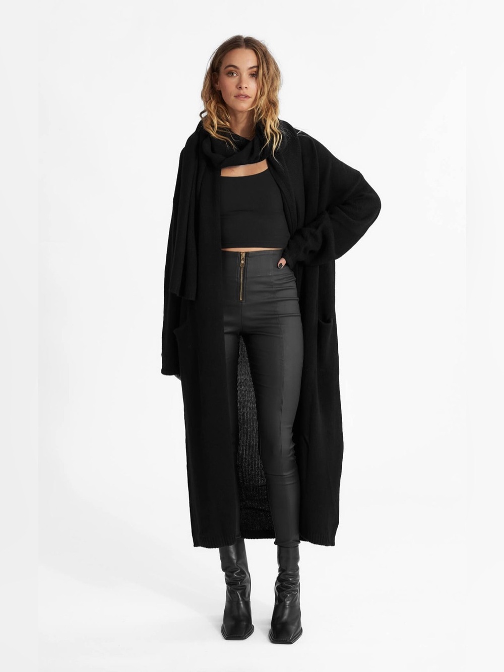 All Things Golden, Black High-Rise Faux-Leather Leggings, XXL - Picture 2 of 13